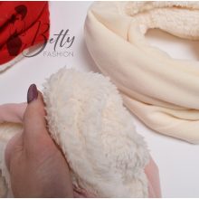 Egyszínű, műszőrme bélelt csősál