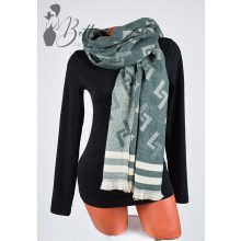 Mintás, rojtos végű sál