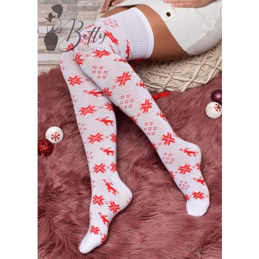 Hópehely mintás combzokni 