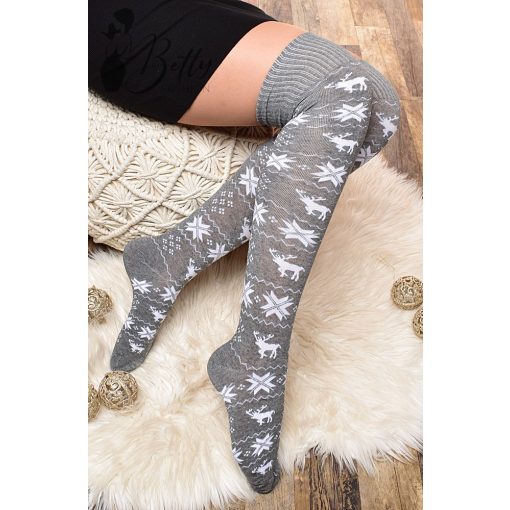 Norvég mintás combzokni 