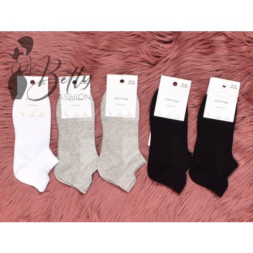 Egyszínű bokazokni 5 pár/csomag