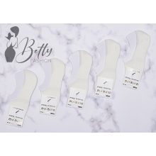 Fehér színű, titokzokni 5 pár/csomag 