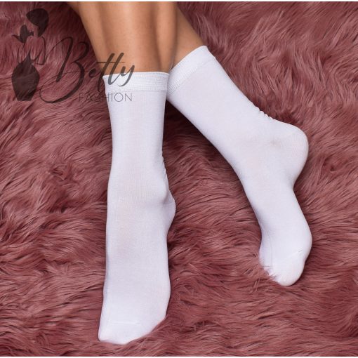 Fehér színű bambusz zokni 5 pár/csomag