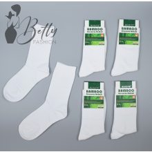 Fehér színű bambusz zokni 5 pár/csomag