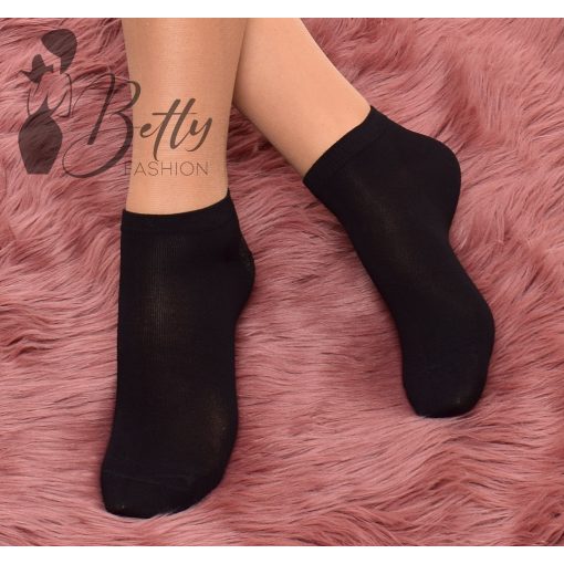 Fekete színű bokazokni 5 pár/csomag
