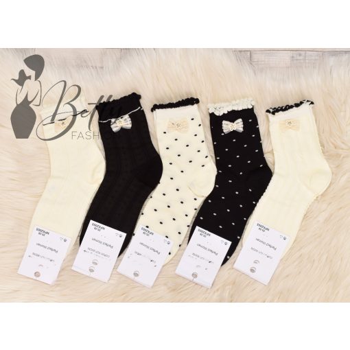 Masnis, fodros szegélyű zokni 5 pár/csomag