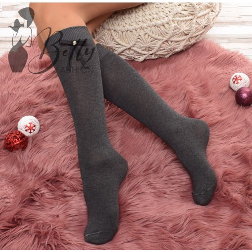 Strasszköves masnis térdzokni 