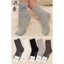 Bordázott anyagú, egyszínű zokni 5 pár/csomag