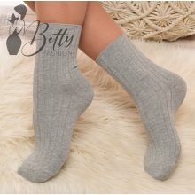 Bordázott anyagú, egyszínű zokni 5 pár/csomag