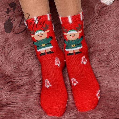 Karácsonyi mintás, thermo zokni
