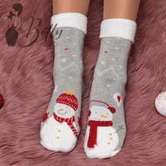 Vastag, thermo karácsonyi zokni