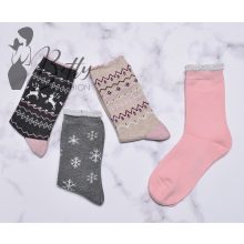 Téli mintás zokni 3 pár/csomag