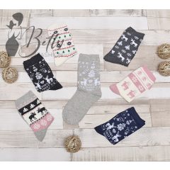 Karácsonyi mintás zokni 3 pár/csomag