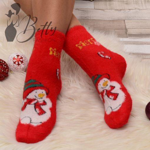 Karácsonyi mintás, meleg thermo zokni