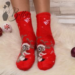 Karácsonyi mintás, meleg thermo zokni