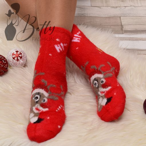 Karácsonyi mintás, meleg thermo zokni