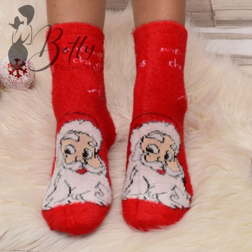 Karácsonyi mintás, meleg thermo zokni