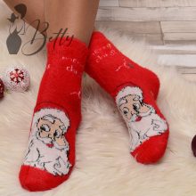 Karácsonyi mintás, meleg thermo zokni