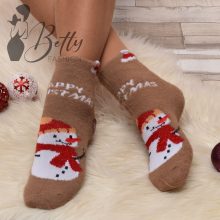 Karácsonyi mintás, meleg thermo zokni