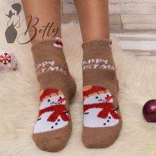 Karácsonyi mintás, meleg thermo zokni