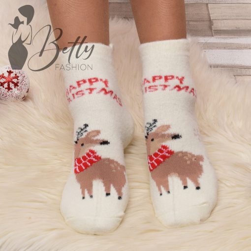 Karácsonyi mintás, meleg thermo zokni