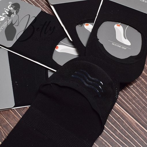 Fekete színű férfi titokzokni, 5 pár/csomag 