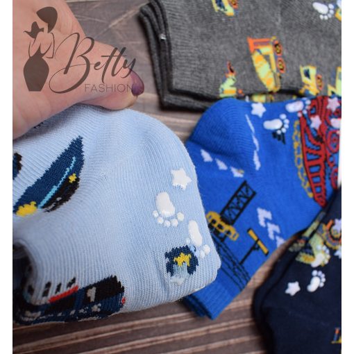 Mintás, csúszásgátlós babazokni 5 pár/csomag