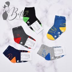 Dínómintás, csúszásgátlós babazokni 5 pár/csomag