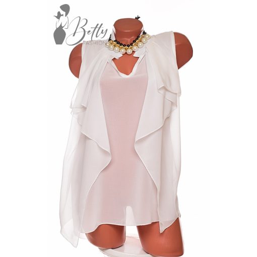 White Top with Jewelry Embellishment S/M